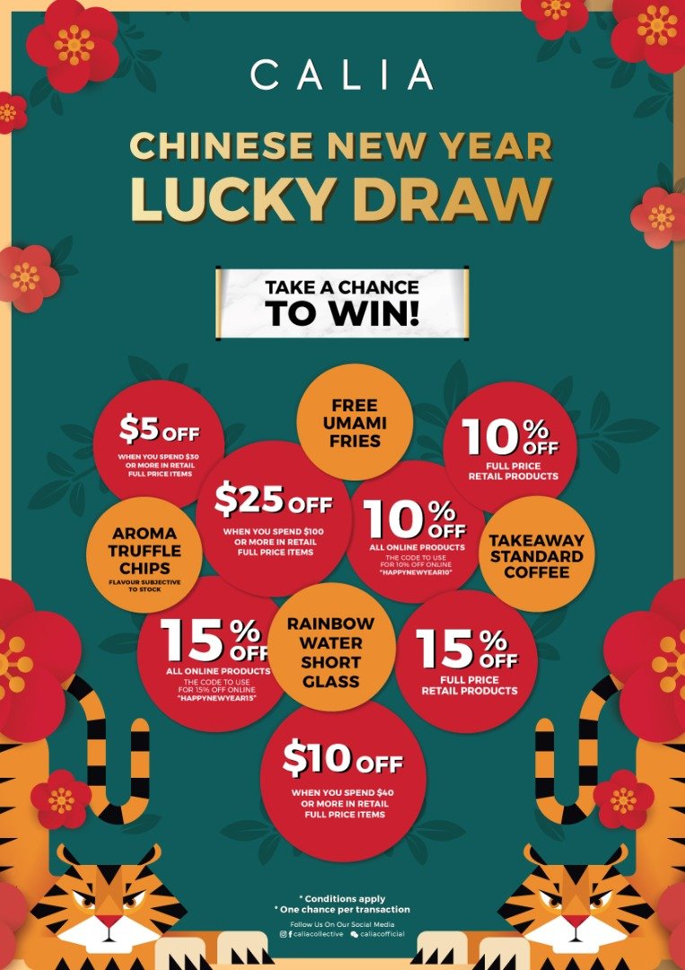 Calia 2022 Year of the Tiger Chinese New Year Draw - Calia