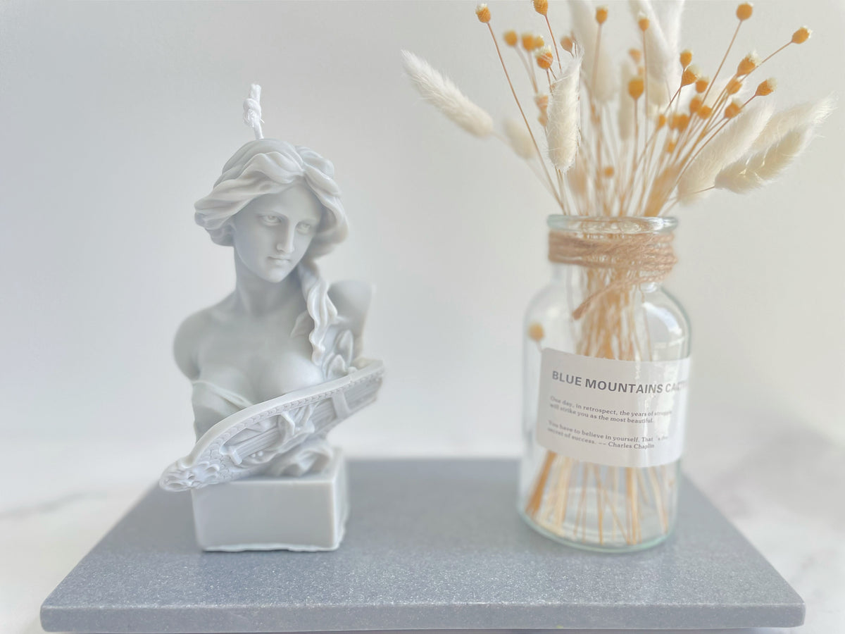 Handmade Greek God/Goddess Sculpture Candle Vegan Friendly