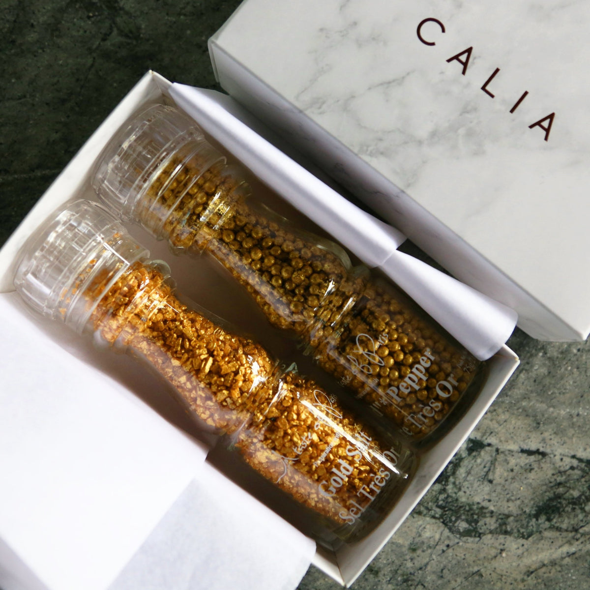Calia Gold Salt &amp; Pepper Gift Set - Calia Australia Pty Ltd