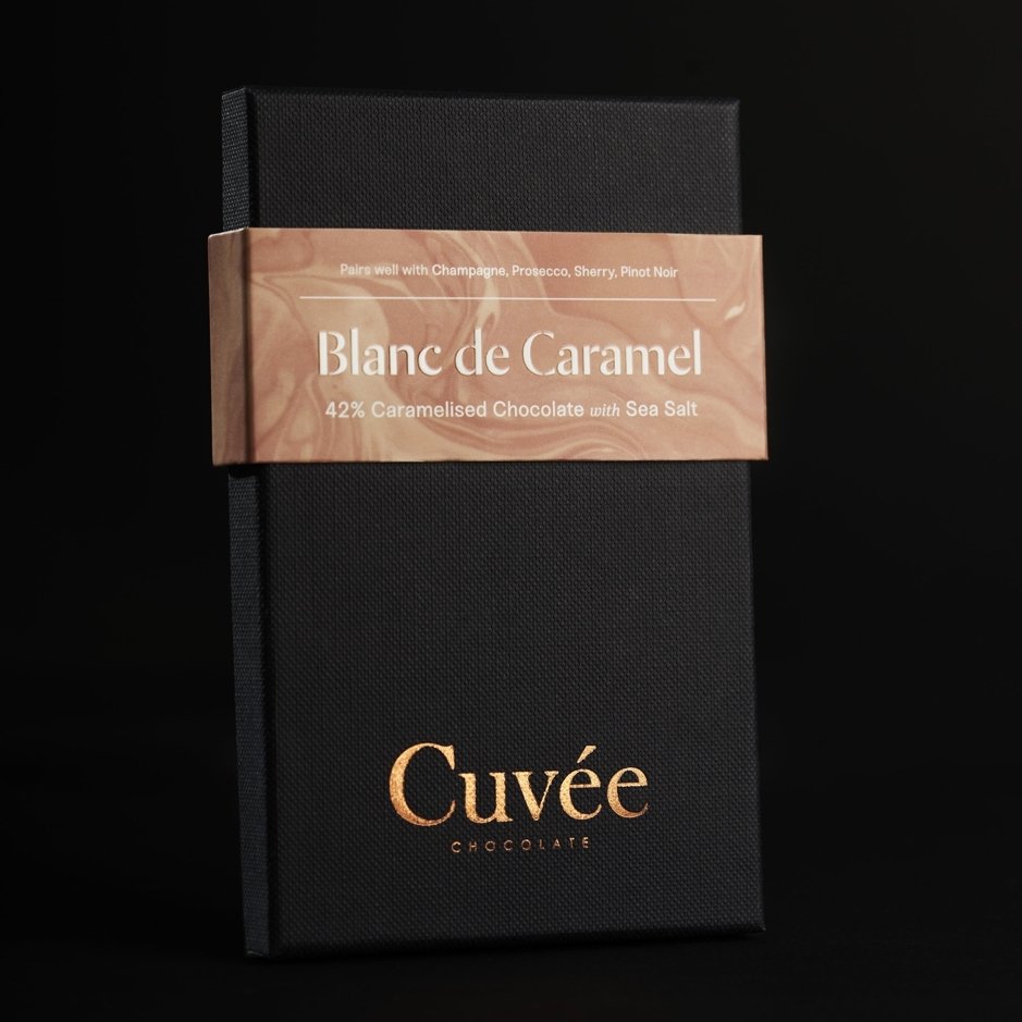 Cuveé Blanc de Caramel 42% Caramelised Chocolate with Sea Salt - Calia Australia Pty Ltd