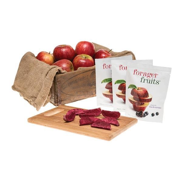 Freeze Dried Apple Wedges infused with Blackcurrant 20g - Calia Australia Pty Ltd