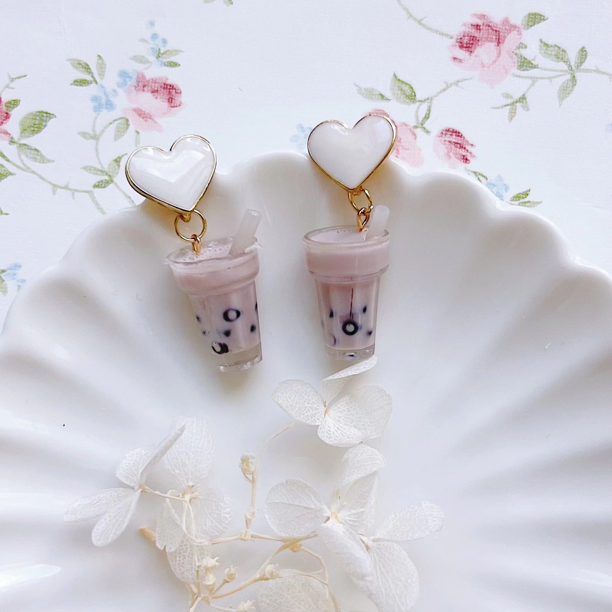 Handmade Milk Tea Earrings - Calia