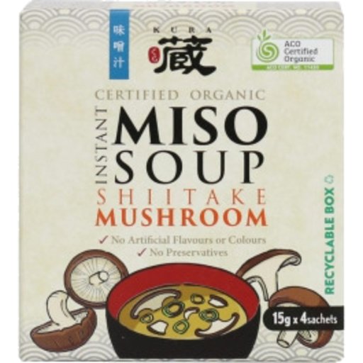 Kura Miso Soup Shiitake Mushroom - Calia