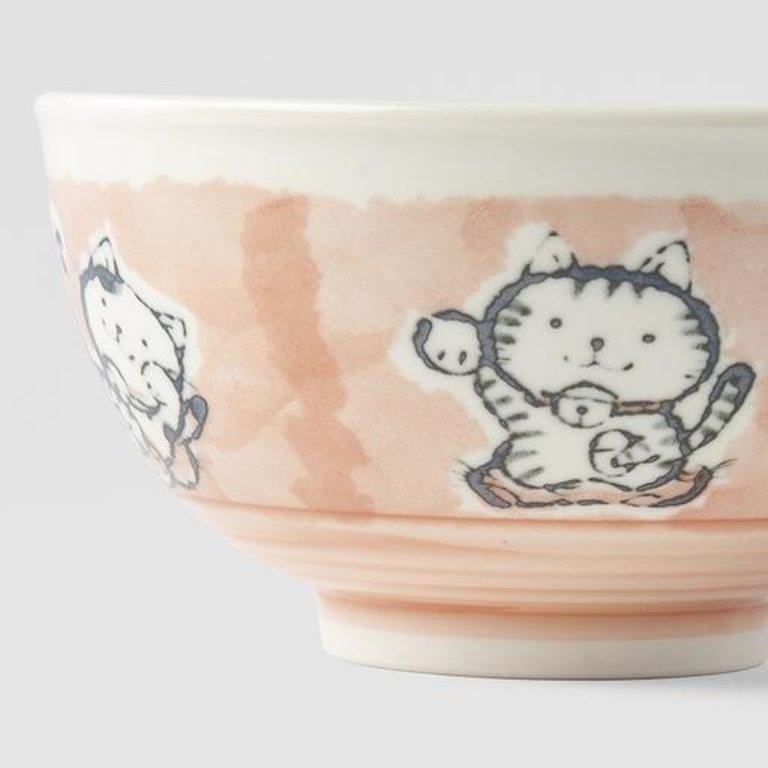 Maneki Lucky Cat Bowl - Peach - Calia Australia Pty Ltd