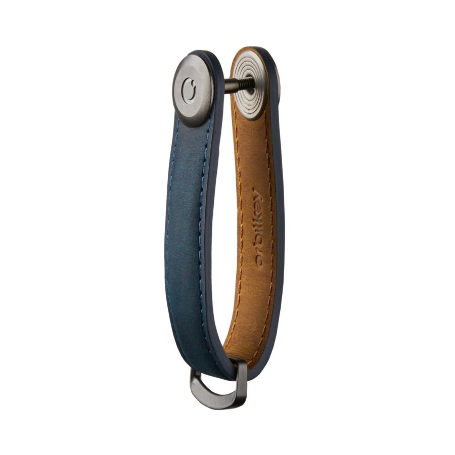 Orbitkey 2.0 Crazy Horse Leather Key Organiser - Blue - Calia Australia Pty Ltd