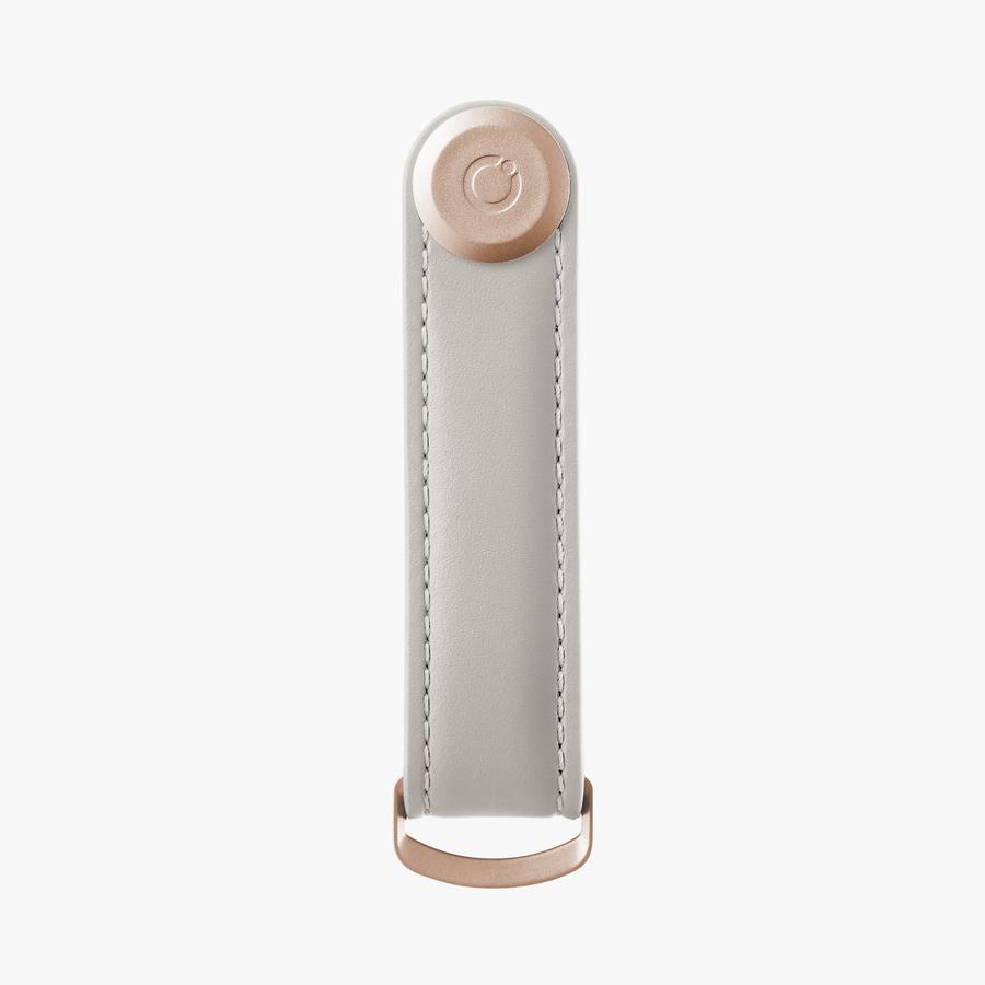 Orbitkey 2.0 Leather Key Organiser - Stone/Grey - Calia Australia Pty Ltd