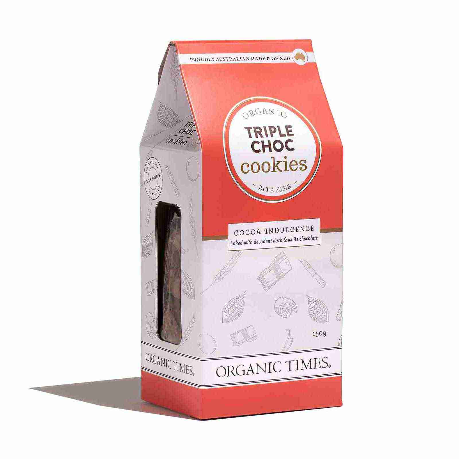Organic Triple Choc Cookies 150g - Calia