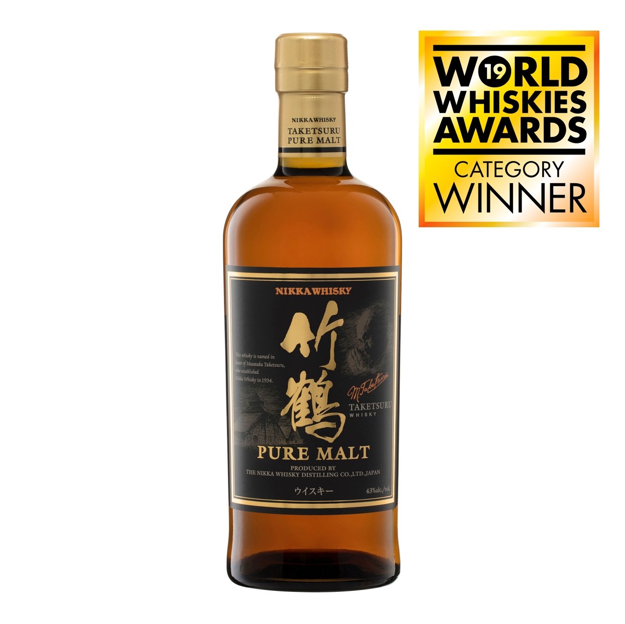 Taketsuru Pure Malt Whisky 700ml - 2019 World Whisky Award Winner - Calia Australia Pty Ltd