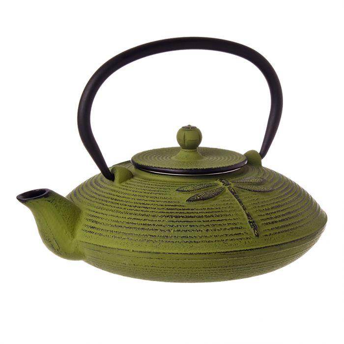 Teaology Cast Iron Teapot 770ml - Dragonfly Green - Calia Australia Pty Ltd